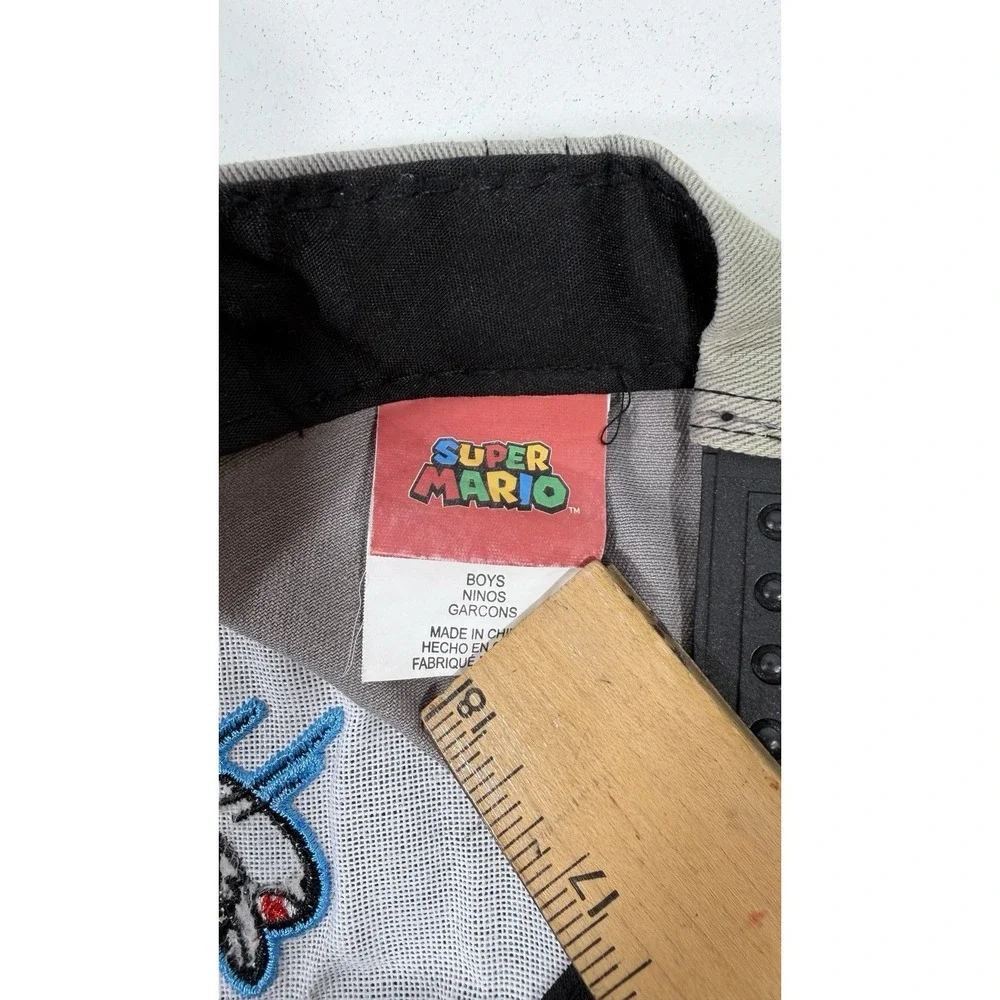 Nintendo Super Mario Graphic Snapback Hat Youth One Size 2021 Black/gray 100%